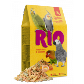 Яйчна храна за средни и големи папагали RIO Eggfood for parakeets and parrots  250гр, с добавени спирулина и куркума